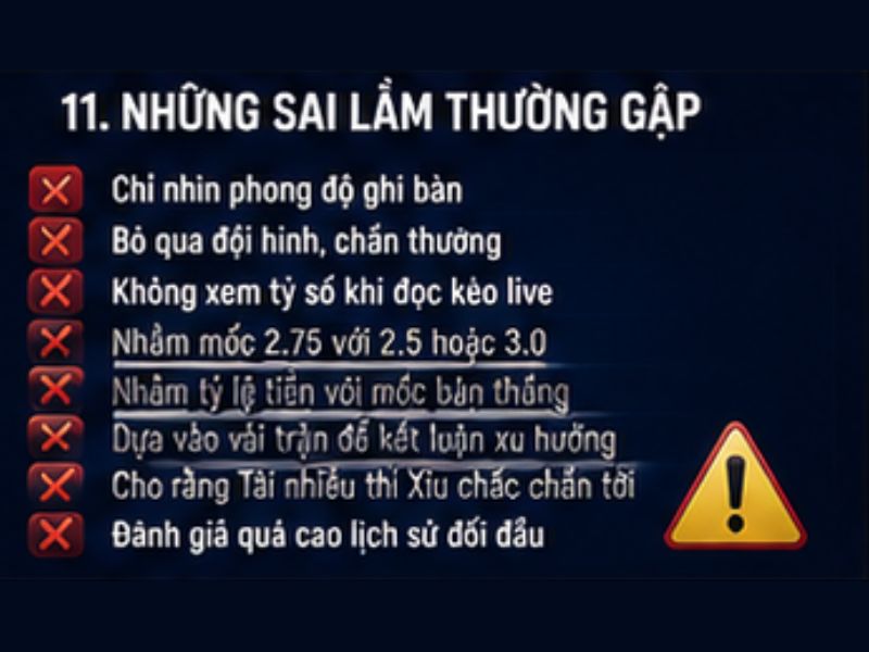 Những Sai Lầm Khi Đọc Kèo Tài Xỉu